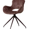 Woood Eetkamerstoel Eliva Structure Velvet Paars - Set Van 2