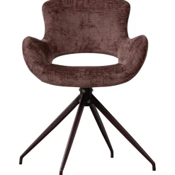 Woood Eetkamerstoel Eliva Structure Velvet Paars - Set Van 2