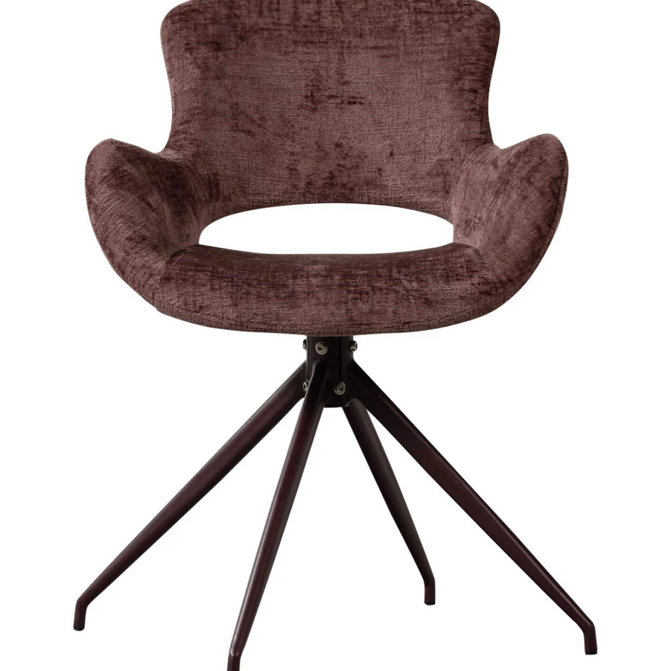 Woood Eetkamerstoel Eliva Structure Velvet Paars - Set Van 2