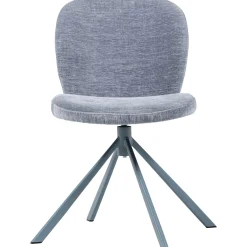 Woood Eetkamerstoel Femke Chenille Blauw
