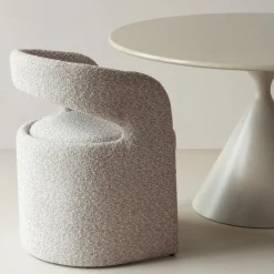 Woood Eetkamerstoel Lanor Grove Bouclé Naturel