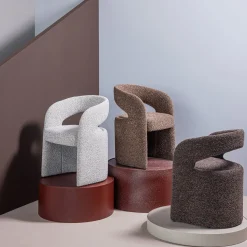 Woood Eetkamerstoel Lanor Grove Bouclé Naturel