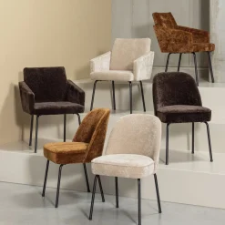 Woood Eetkamerstoel Mount Chenille Bruin
