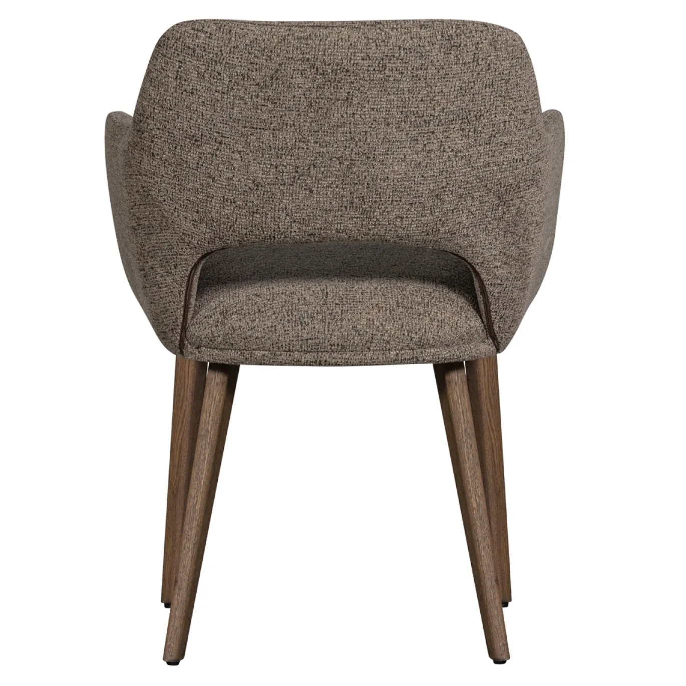 Woood Eetkamerstoel Murat Taupe Met Houten Poot Mystic Brown