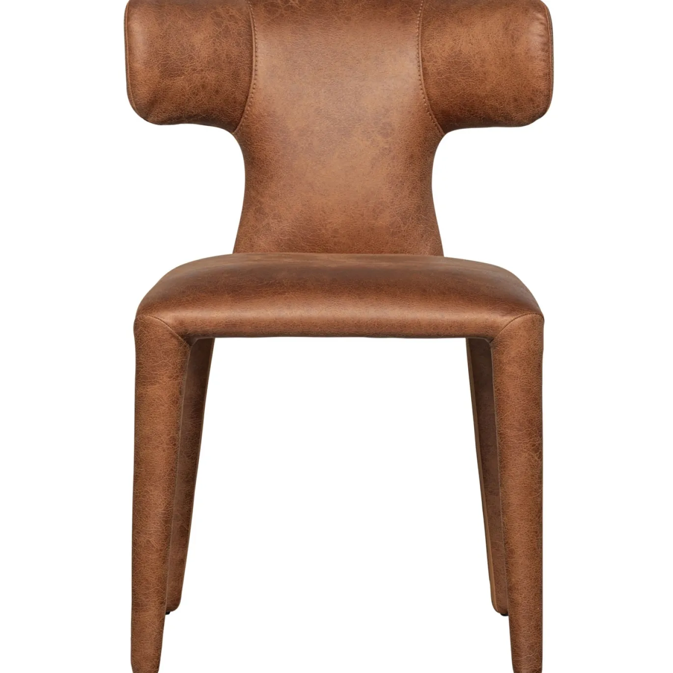 Woood Eetkamerstoel Permit Leerlook Cognac