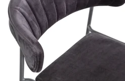 Woood Eetkamerstoel Twitch Fluweel Zwart