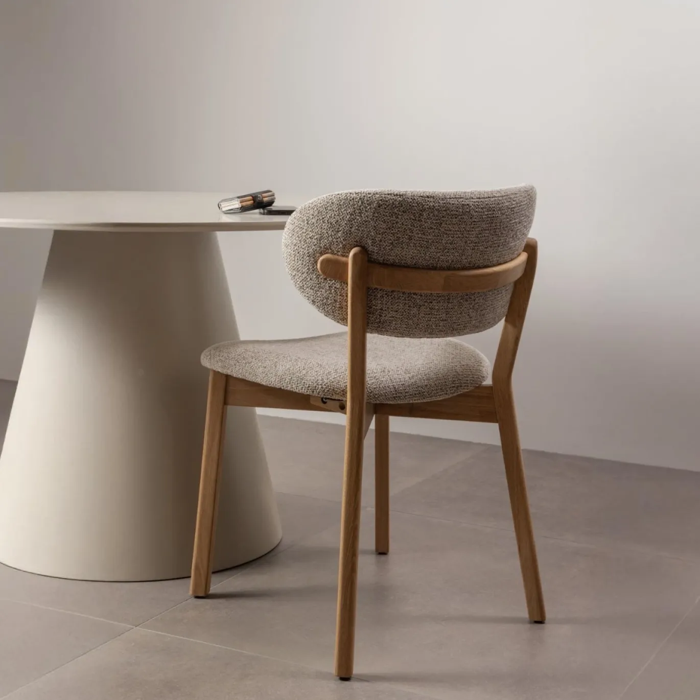 Woood Eetkamerstoel Udar Met Houten Frame Naturel