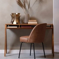 Woood Eetkamerstoel Vogue Cognac Leer