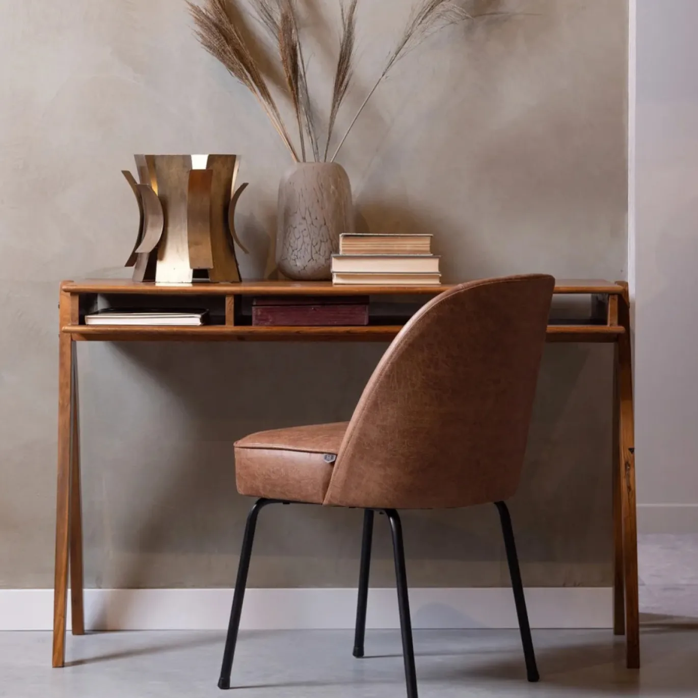Woood Eetkamerstoel Vogue Cognac Leer