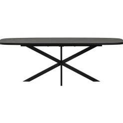 Woood Eettafel Arros Uitschuifbaar 180-220x90cm Mdf Zwart