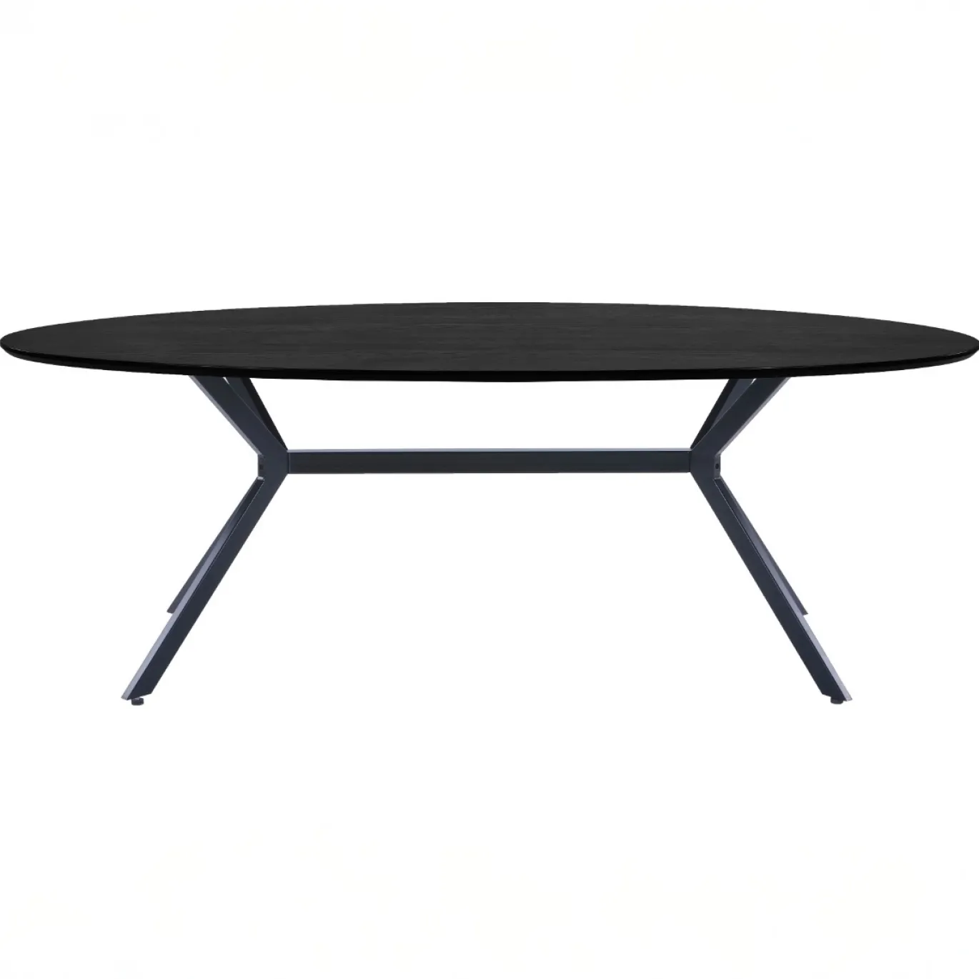 Woood Eettafel Bruno Ovaal Zwart 220cm