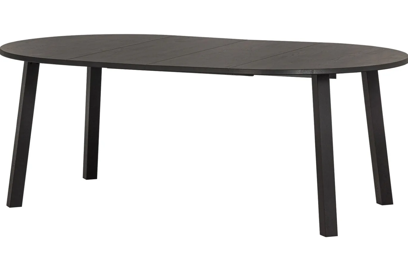 Woood Eettafel Lange Jan Uitschuifbaar Rond Eiken Blacknight