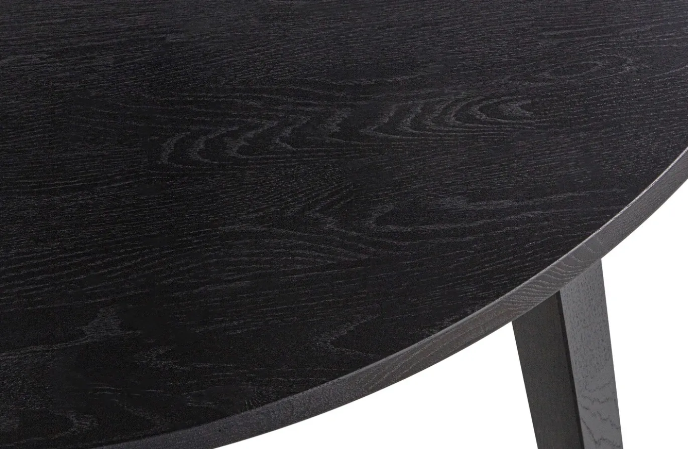 Woood Eettafel Lange Jan Uitschuifbaar Rond Eiken Blacknight