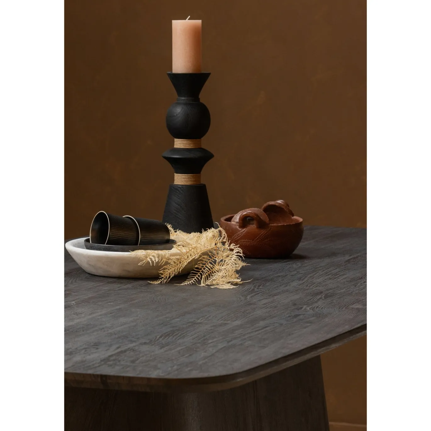 Woood Eettafel Leah Donkerbruin 200cm