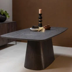 Woood Eettafel Leah Donkerbruin 200cm