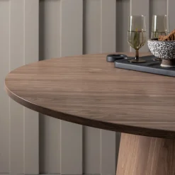 Woood Eettafel Maan Walnoot Ø120cm
