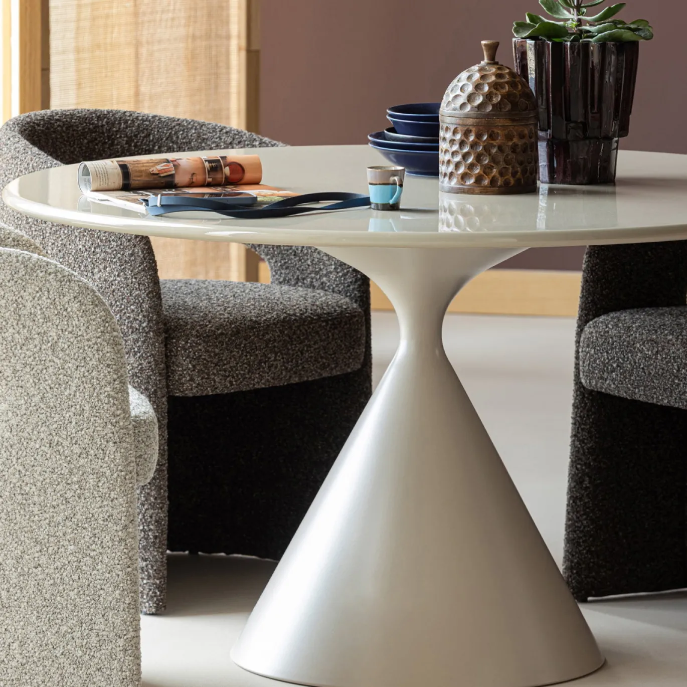 Woood Eettafel Mavo MDF Zand Ø130cm