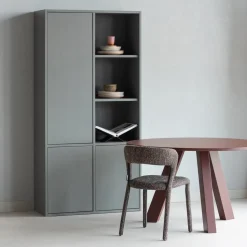 Woood Eettafel Rhonda Ø129cm Eiken Bordeauxrood