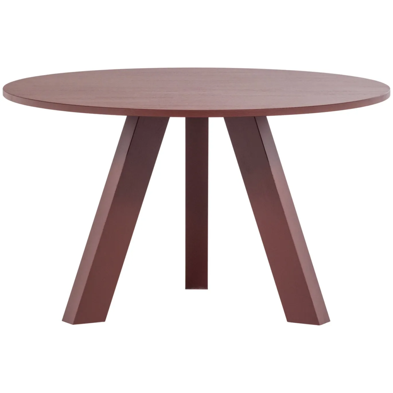 Woood Eettafel Rhonda Ø129cm Eiken Bordeauxrood