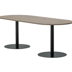 Woood Eettafel Tablo Ovaal Vl 220x90cm Pebble Grey/zwart