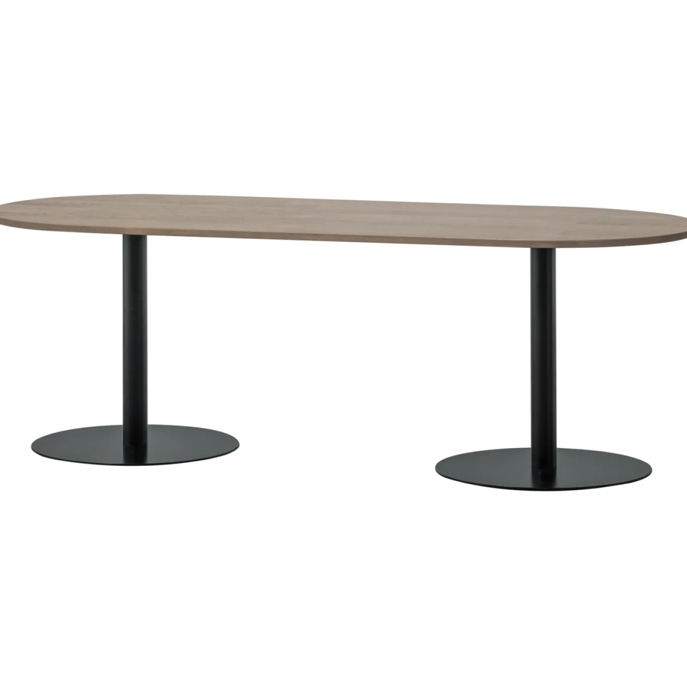 Woood Eettafel Tablo Ovaal Vl 220x90cm Pebble Grey/zwart