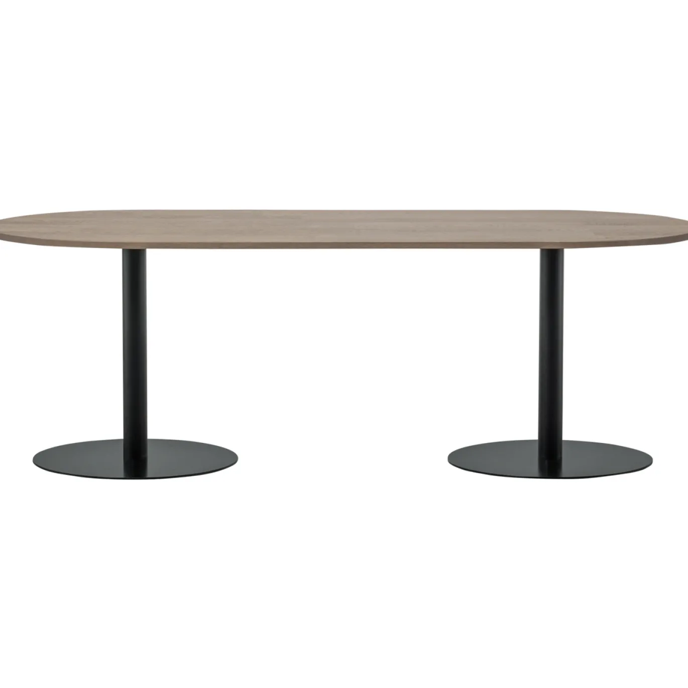 Woood Eettafel Tablo Ovaal Vl 220x90cm Pebble Grey/zwart