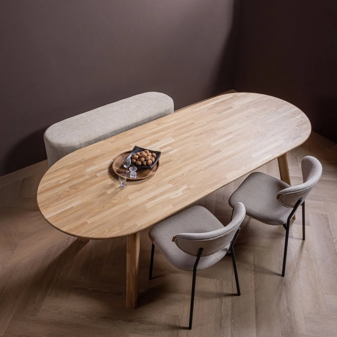Woood Eettafel Tablo Ovaal Vl 220x90cm Transparant