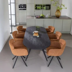 Woood Eettafel Tablo Ovaal Vl 220x90cm Mystic Brown