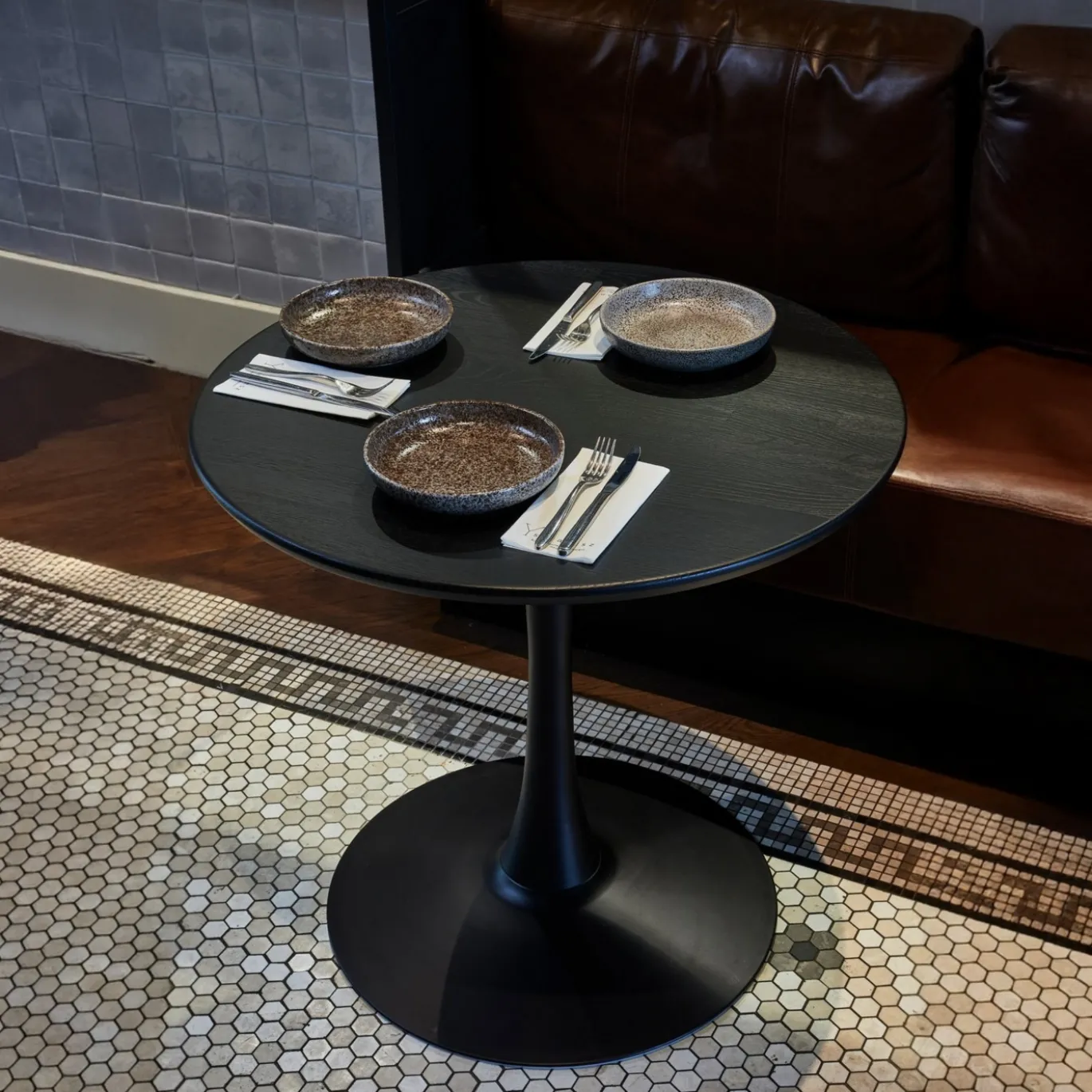 Woood Eettafel Tablo Rond Vl O80cm Blacknight