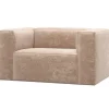 Woood Fauteuil Bean Chenille Velvet Naturel