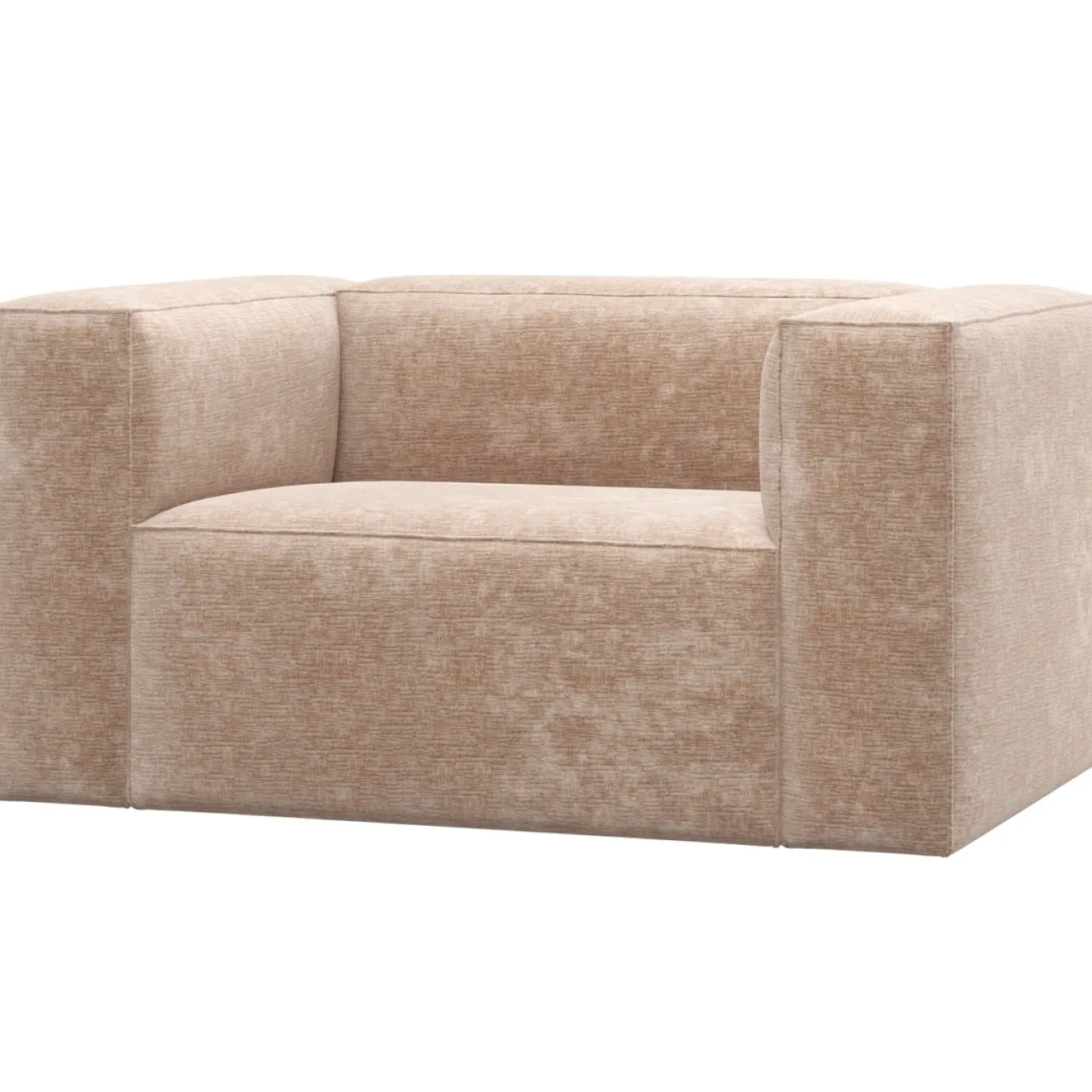 Woood Fauteuil Bean Chenille Velvet Naturel