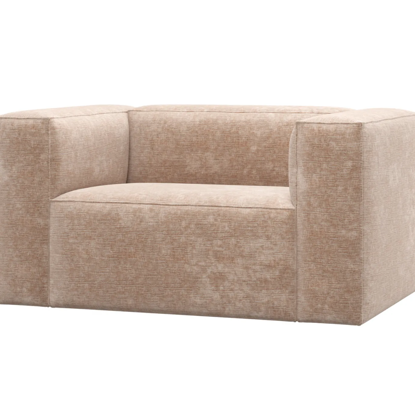 Woood Fauteuil Bean Chenille Velvet Naturel