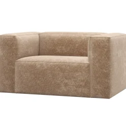 Woood Fauteuil Bean Chenille Velvet Perzikroze