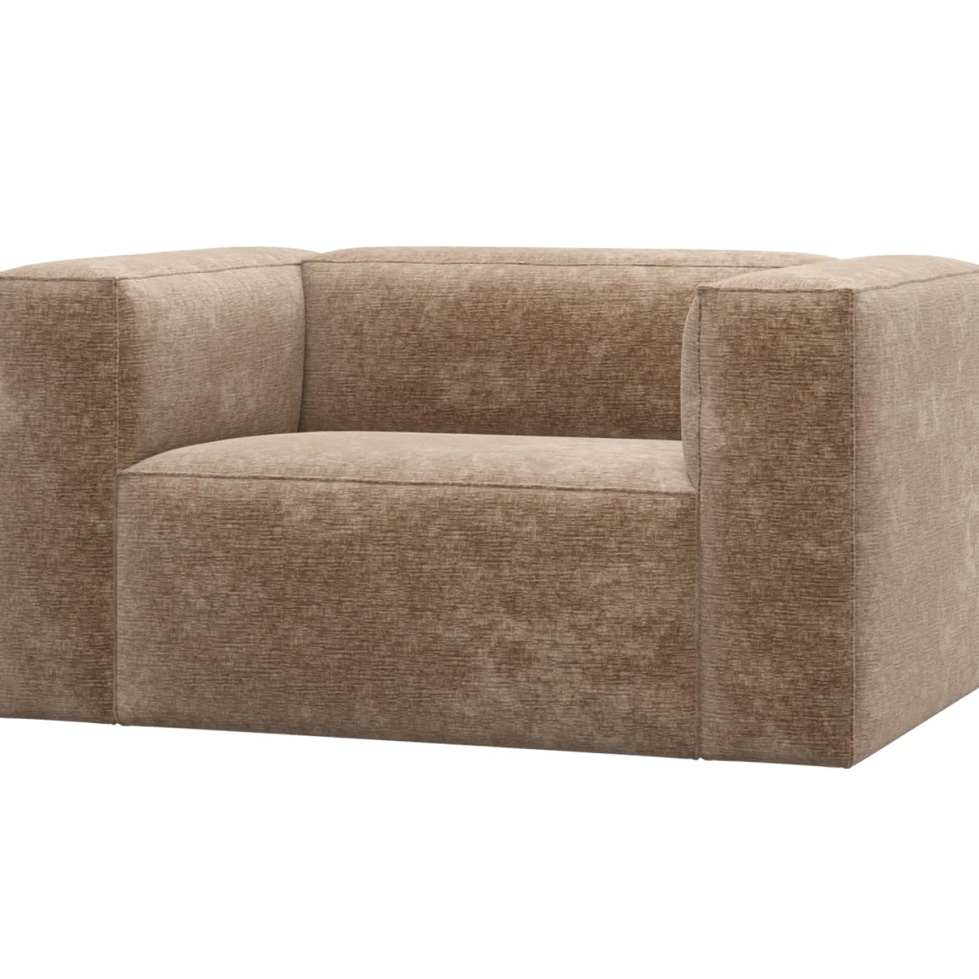 Woood Fauteuil Bean Chenille Velvet Taupe
