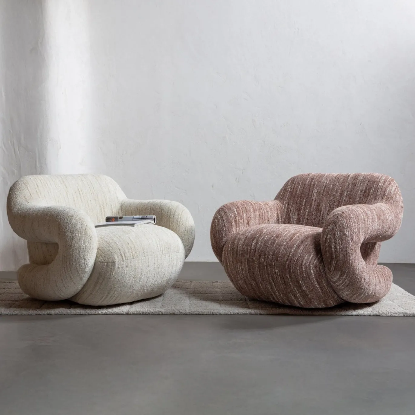 Woood Fauteuil Folke Chenille Oudroze Melange
