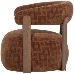 Woood Fauteuil Foon 3d Structuurstof Bruin