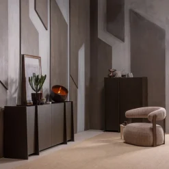 Woood Fauteuil Foon 3d Structuurstof Zand