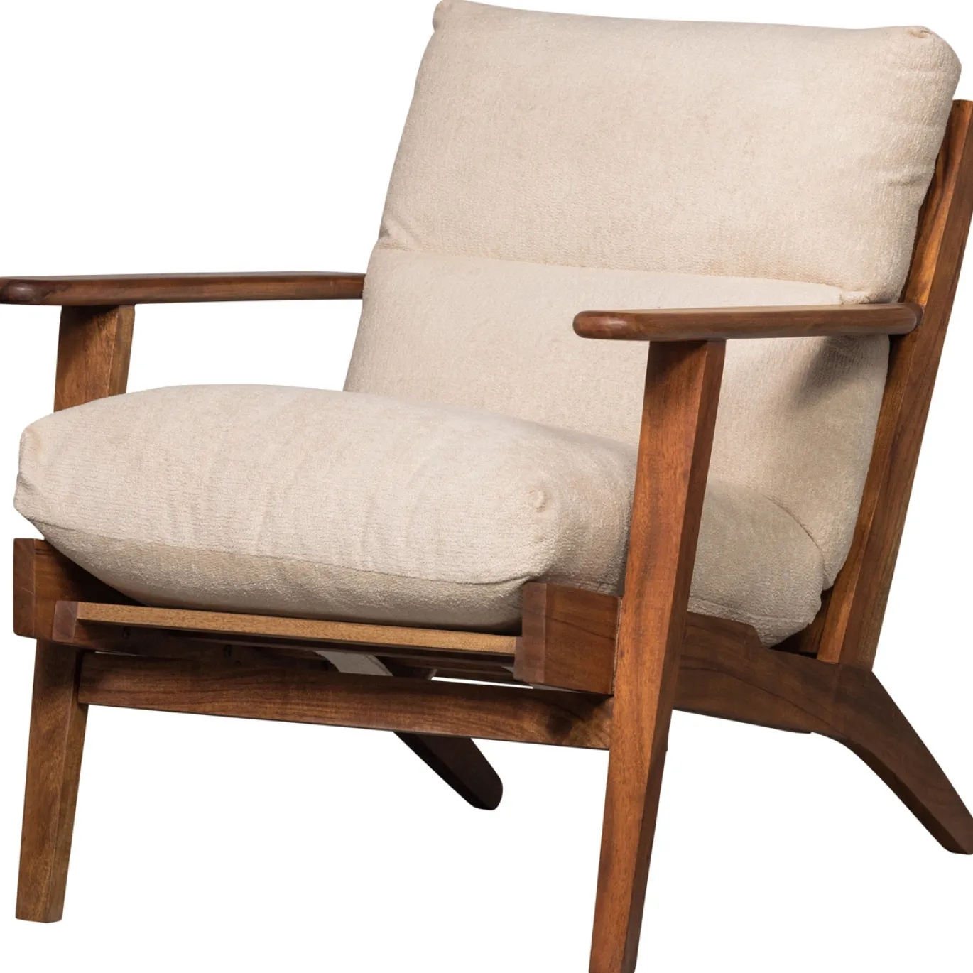 Woood Fauteuil Houston Bouclé/Acacia