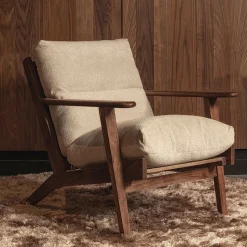 Woood Fauteuil Houston Bouclé/Acacia