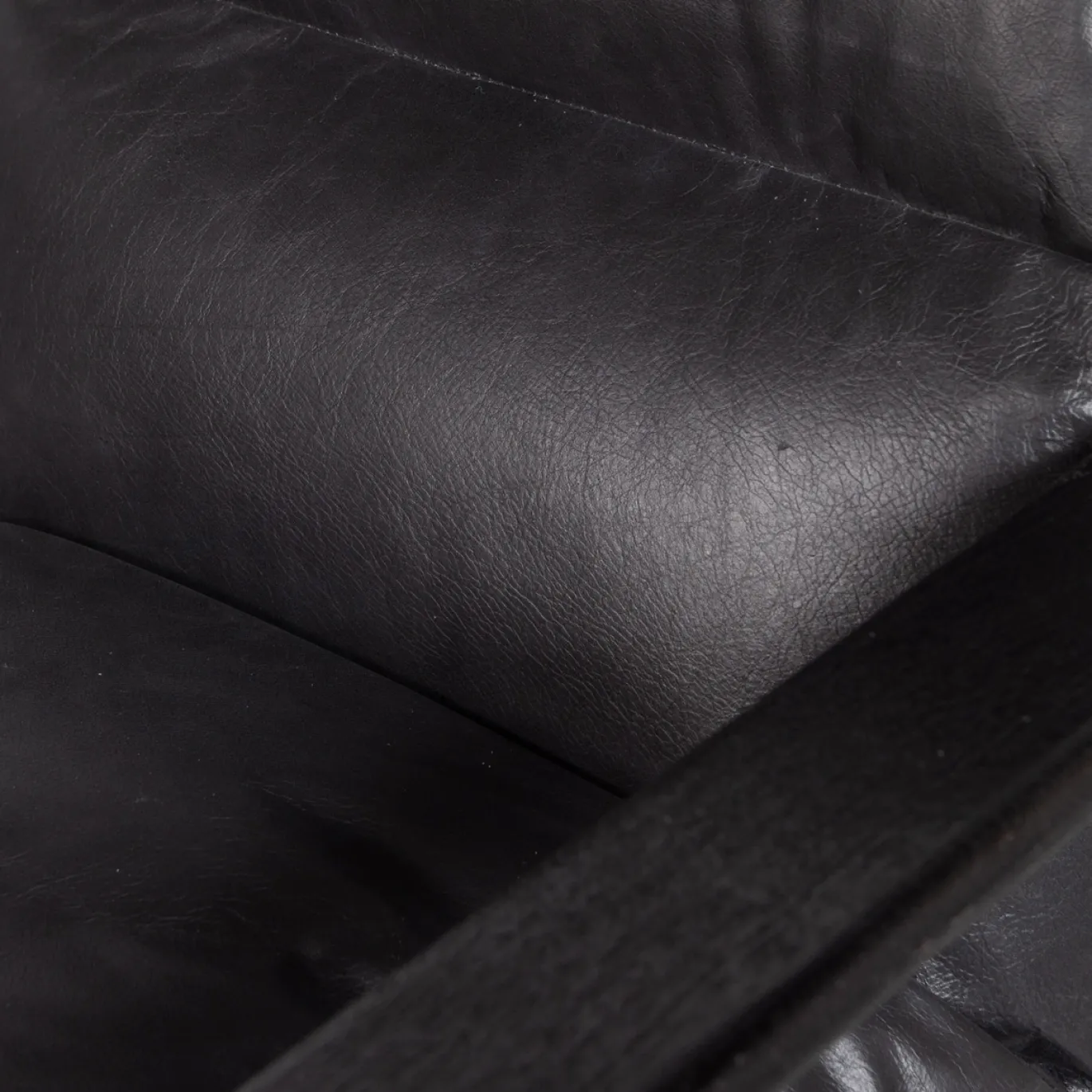 Woood Fauteuil Houston Leer Zwart