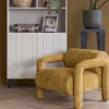 Woood Fauteuil Lenny In Grove Textuur Goud/Geel