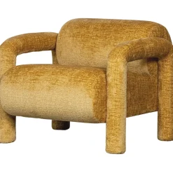 Woood Fauteuil Lenny In Grove Textuur Goud/Geel