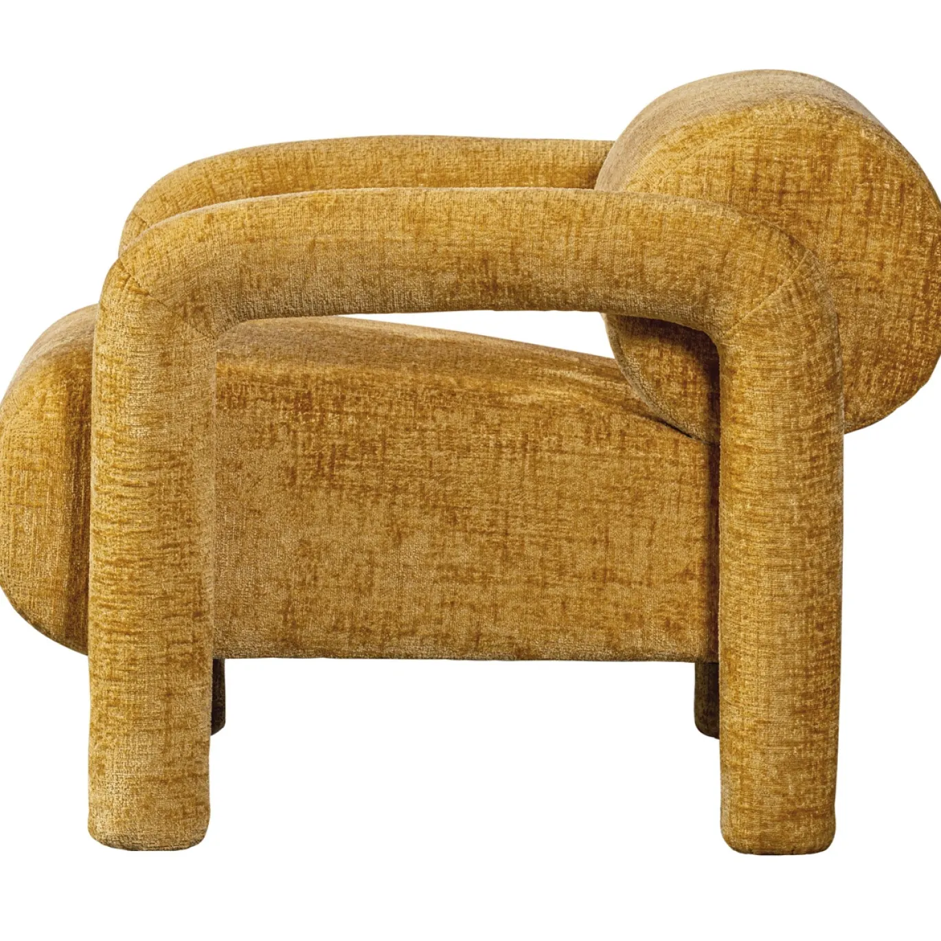 Woood Fauteuil Lenny In Grove Textuur Goud/Geel
