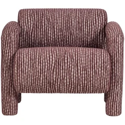 Woood Fauteuil Lenny Met Dessin Bordeauxrood