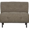 Woood Fauteuil Lloyd Grof Geweven Donkerbruin Melange