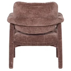 Woood Fauteuil Loom Chenille Structuur Oudroze