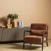 Woood Fauteuil Mark Chenille Bruin