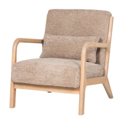 Woood Fauteuil Mark Chenille Zand