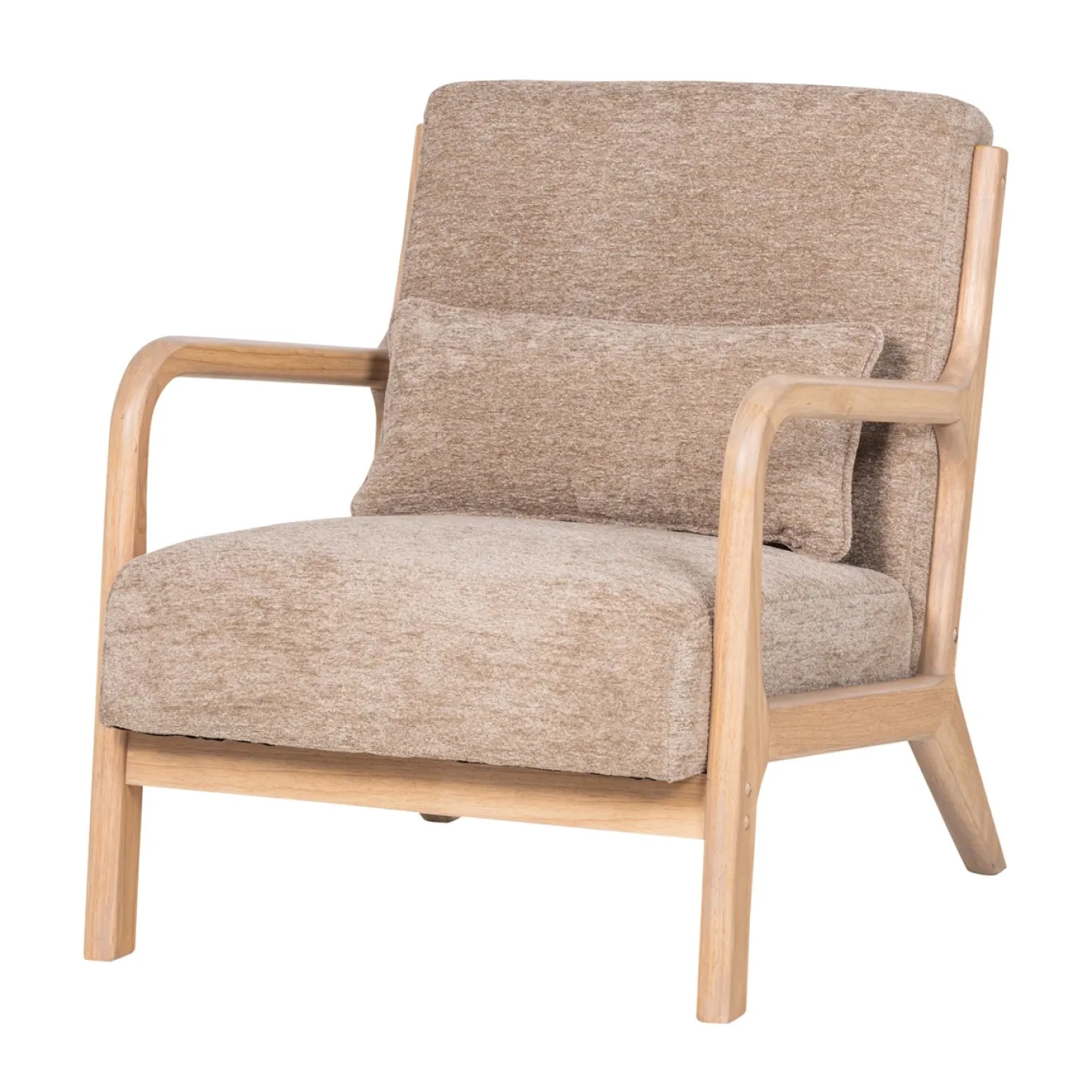 Woood Fauteuil Mark Chenille Zand