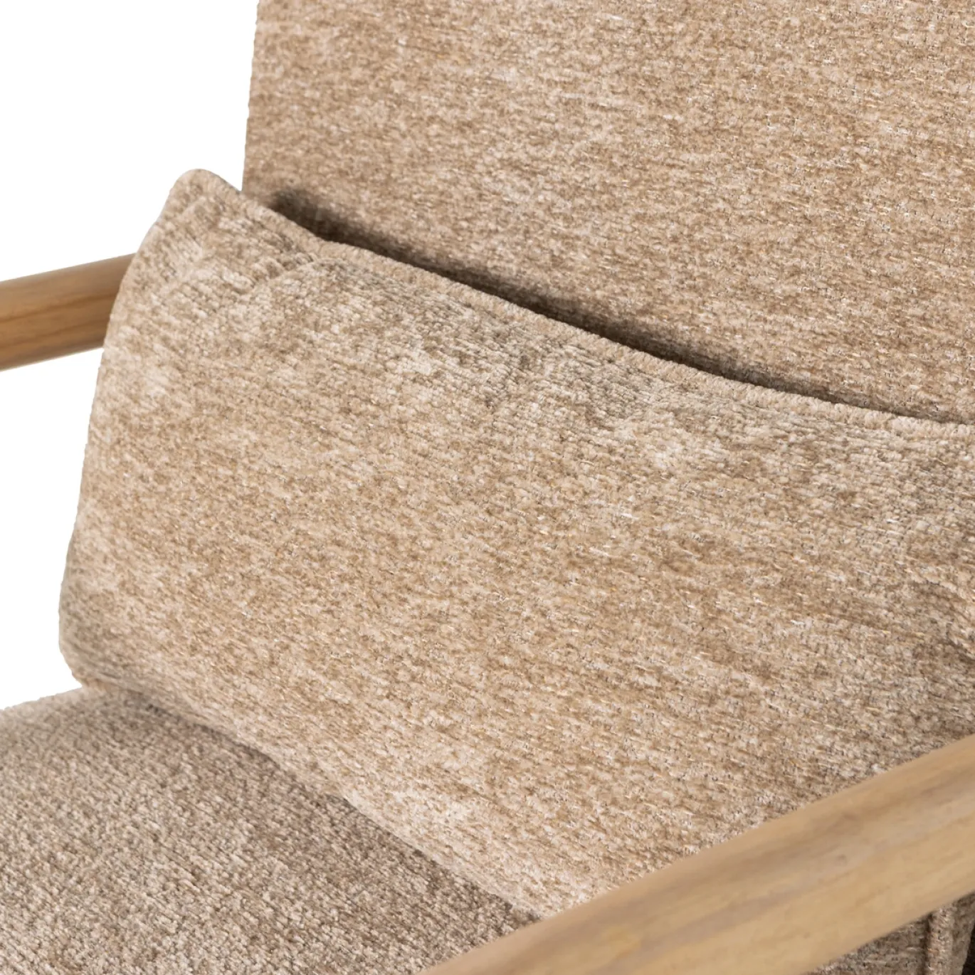 Woood Fauteuil Mark Chenille Zand